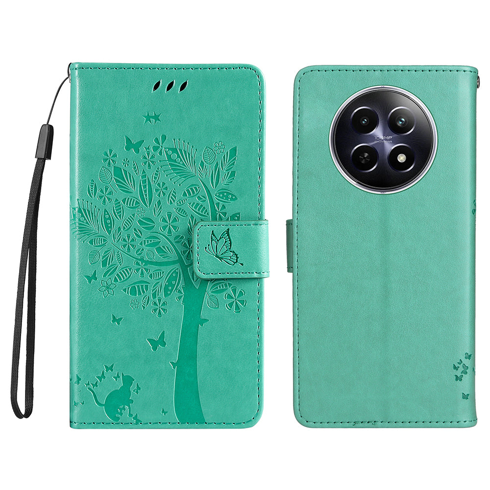 KT Imprinting Flower Series-3 For Realme 12 Wallet Case Tree Pattern Leather Phone Stand Cover KT Imprinting Flower Series-3 For Realme 12 Wallet Case Tree Pattern Leather Phone Stand Cover